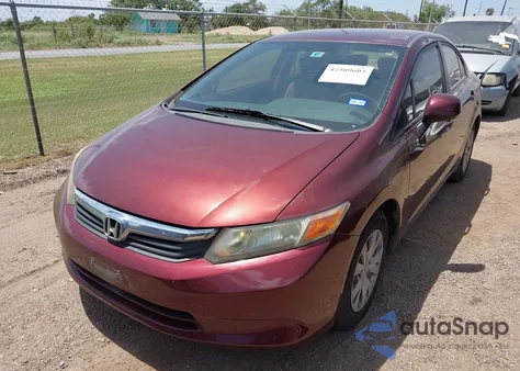 2012 Honda Civic Lx from USA, damaged, VIN 19XFB2F51CE029571